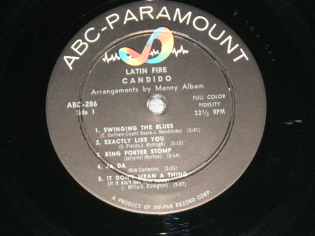 画像: CANDIDO - LATIN FIRE( Ex+++/MINT- :WOBC) / 1959 US AMERICA ORIGINAL MONO  Used LP