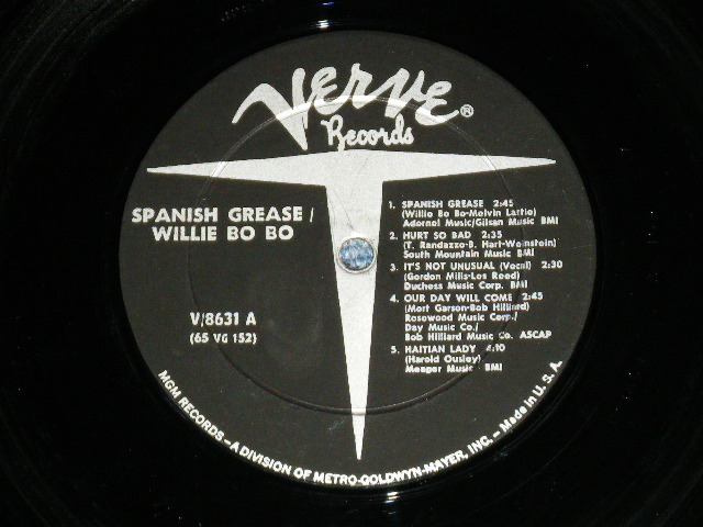 画像: WILLIE BOBO - SPANISH GREASE  ( Ex++/Ex+++) / 1965 US AMERICA ORIGINAL MONO Used LP 