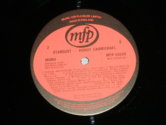 画像: HOAGY CARMICHAEL - 16 CLASSICS FROM THE OLD MUSIC MASTER  ( MINT-/MINT-) / 1982 UK ENGLAND    Used LP 