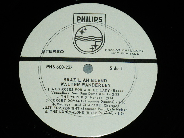 画像: WALTER WANDERLEY - BRAZILIAN BLEND( Ex+++/MINT- :WOBC) / 1967 US AMERICA ORIGINAL"WHITE LABEL RPOMO" STEREO  Used LP