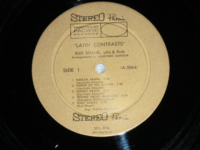 画像: BUD SHANK - LATIN CONTRASTS (Arrange by LAURINDO ALMEIDA ) ( Ex++/Ex+++ : EDSP)  / 1959  US AMERICA ORIGINAL STEREO   Used LP  