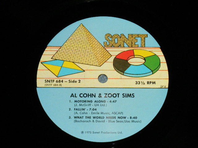 画像: AL COHN & ZOOT SIMS - MOTORING ALONG  ( Ex+/MINT- )  / 1975 US AMERICA ORIGINAL Used LP  