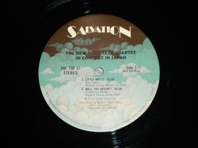 画像: The NEW YORK JAZZ QUARTET ( RON CARTER,BEN RILEY,ROLAND HANNA )  - IN CONCERT IN JAPAN ( Ex++/Ex+++ Cut out) / 1975  US AMERICA ORIGINAL Used LP