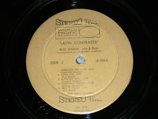 画像: BUD SHANK - LATIN CONTRASTS (Arrange by LAURINDO ALMEIDA ) ( Ex++/Ex+++ : EDSP)  / 1959  US AMERICA ORIGINAL STEREO   Used LP  