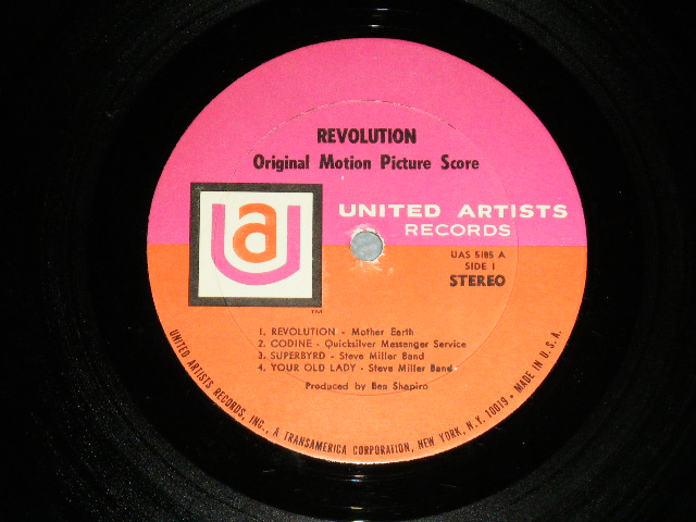 画像: OST ( The QUICKSILVER MESSANGER SERVICE,The STEVE MILLER BAND,MOTHER EARTH ) - REVOLUTION  ( Ex+/Ex+++ B-1:Ex )  / 1968 US AMERICA ORIGINAL STEREO Used LP 