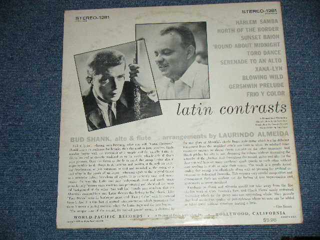 画像: BUD SHANK - LATIN CONTRASTS (Arrange by LAURINDO ALMEIDA ) ( Ex++/Ex+++ : EDSP)  / 1959  US AMERICA ORIGINAL STEREO   Used LP  