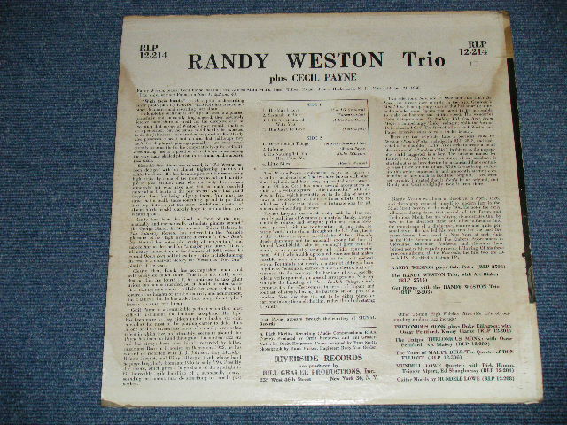 画像: RANDY WESTON Trio Plus CECIL PAYNE - WITH THREE BANDS  ( Ex-/Ex : WTRDMG,PRESS MISS )   / 1956 US AMERICA ORIGINAL MONO Used LP  