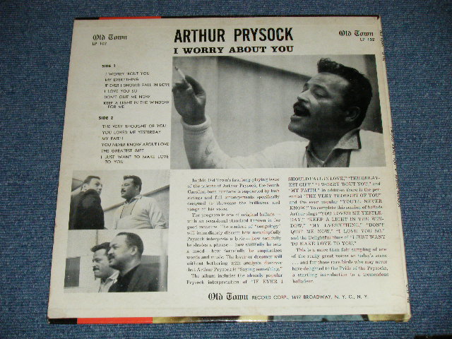 画像: ARTHUR PRYSOCK - I WORRY ABOUT YOU ( Ex/Ex+++ A-6:Ex  / 1962 US AMERICA ORIGINAL MONO Used LP