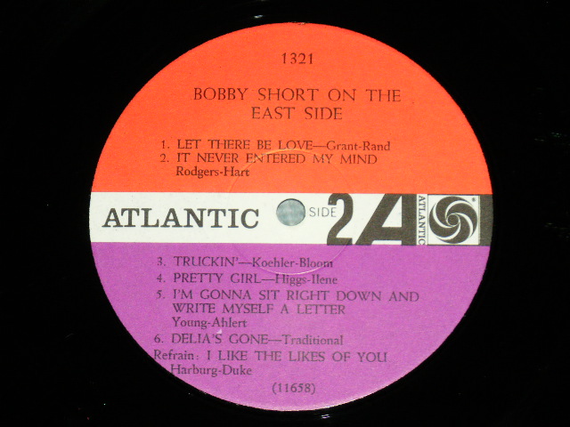 画像: BOBBY SHORT - ON THE EAST SIDE ( MINT-/Ex+++)   /  1963 US AMERICA ORIGINAL 1963 Version "RED & PLUM Label" MONO  Used LP 