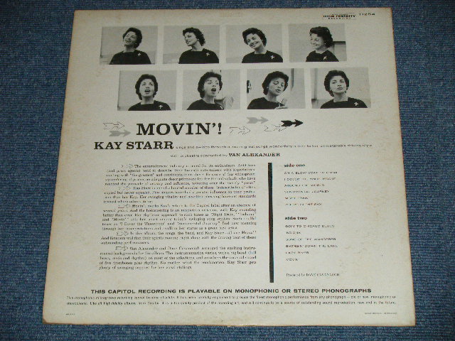 画像: KAY STARR - MOVIN'!  ( Ex++/Ex+++ : EDSP ) / 1959 US AMERICA ORIGINAL "BLACK with RAINBOR Ring & CAPITOL Logo on LEFT SIDE" Label MONO  Used LP