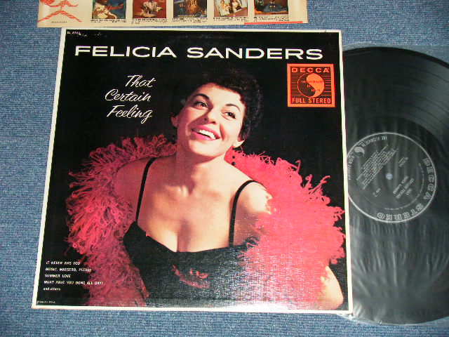 画像1: FELICIA SANDERS - THAT CERTAIN FEELING ( Ex++.MINT- )  / 1958 US ORIGINALStereo Used LP