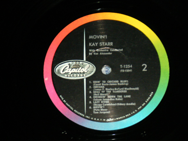 画像: KAY STARR - MOVIN'!  ( Ex++/Ex+++ : EDSP ) / 1959 US AMERICA ORIGINAL "BLACK with RAINBOR Ring & CAPITOL Logo on LEFT SIDE" Label MONO  Used LP