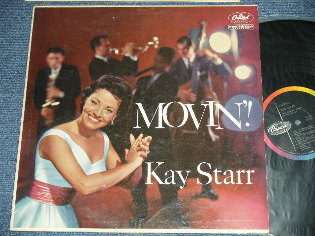 画像1: KAY STARR - MOVIN'!  ( Ex++/Ex+++ : EDSP ) / 1959 US AMERICA ORIGINAL "BLACK with RAINBOR Ring & CAPITOL Logo on LEFT SIDE" Label MONO  Used LP