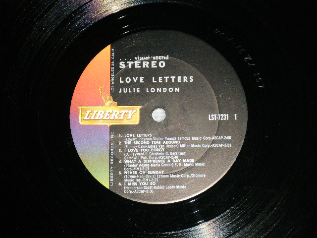 画像: JULIE LONDON - LOVE LETTERS ( Ex+++/MINT- B-2,3:Ex++ ) ) /1962 US AMERICA ORIGINAL STEREO Used LP