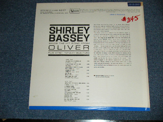 画像: SHIRLEY BASSEY -  SINGS THE HIT SONG FROM OLIVER!  ( Ex++/Ex+++ : TOED )  / 1962 US AMERICA ORIGINAL STEREO Used LP 