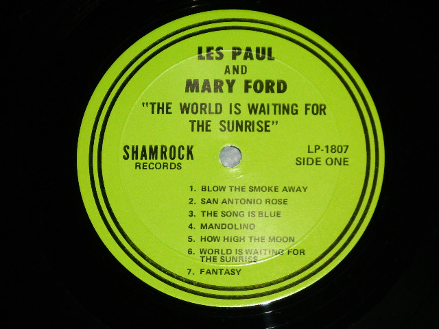 画像: LES PAUL & MARY FORD  - THE WORLD IS WAITING FOR THE SUNRISE ( Included RARE LIVE TRACKS )  ( Ex+,MINT-/MINT-) / US AMERICA ORIGINAL Used LP 