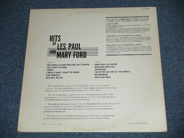 画像: LES PAUL & MARY FORD  - HITS OF LES PAUL & MARY FORD ( Ex++/Ex++ ) / 1960 US ORIGINAL "GOLD LABEL" "DUOPHONIC STEREO" Used LP 