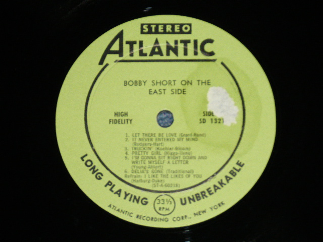 画像: BOBBY SHORT - ON THE EAST SIDE ( MINT-/Ex+++)   /  1960 US AMERICA ORIGINAL 1st Press "GREEN Label" MONO  Used LP 