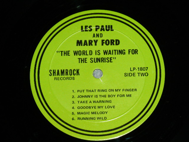 画像: LES PAUL & MARY FORD  - THE WORLD IS WAITING FOR THE SUNRISE ( Included RARE LIVE TRACKS )  ( Ex+,MINT-/MINT-) / US AMERICA ORIGINAL Used LP 