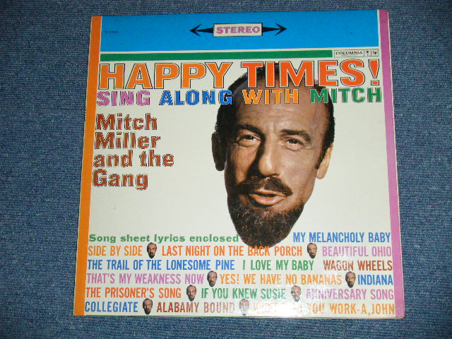 画像: MITCH MILLER and His GANG - HAPPY TIMES! SING ALONG WITH MITCH (Ex+++/MINT- )  / 1959 US AMERICA ORIGINAL STEREO "6 EYE'S LABEL"  Used LP