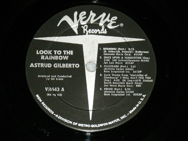 画像: ASTRUD GILBERTO - LOOK TO THE RAINBOW  ( Ex++/Ex++ Looks:Ex+++) / 1966 US AMERICA ORIGINAL MONO Used LP