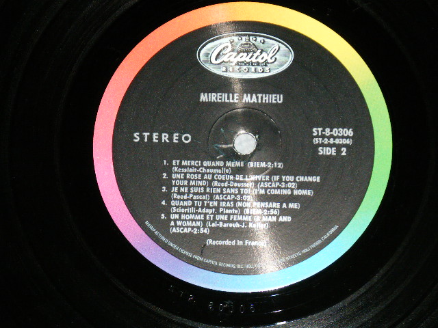画像: MIREILLE MATHIEU -  MIREILLE MATHIEU ( Ex+++/MINT- ) /  Mid 1960's US AMERICA ORIGINAL "BLACK with RAINBOW Label CAPITOL Logo on TOP" STEREO Used  LP