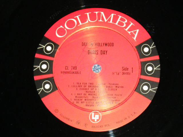 画像: DORIS DAY -  DAY IN HOLLYWOOD ( Ex+++/Ex+++ )   / 1956 US AMERICA ORIGINAL "6 EYES Label" Mono Used LP