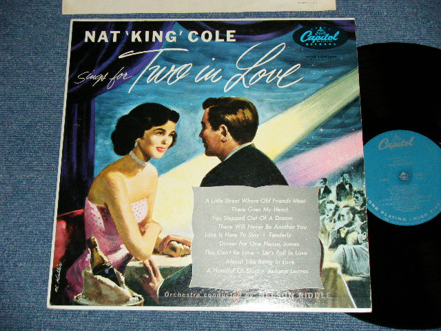 画像1: NAT KING COLE - SINGS TWO IN LOVE ( Ex++/Ex+++ EDSP) / 1955 US AMERICA ORIGINAL  1st Press "TURQUOISE Label "  2nd Press "LONG PLAYING HIGH FIDELITY at Bottom Label" "2nd Press BLUE CAPITOL Logo on Front Top Cove" MONO  Used LP