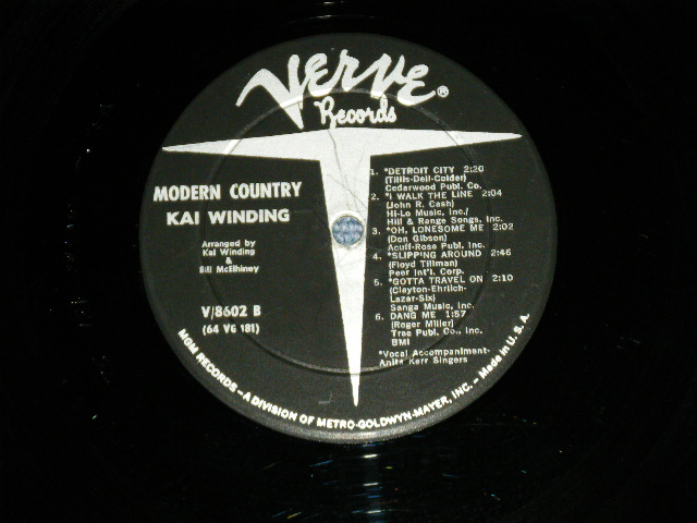画像: KAI WINDING - MODERN COUNTRY  ( Ex++,Ex-/Ex++ Looks:Ex+++ : BB) / 1964 US AMERICA  ORIGINAL MONO Used LP  
