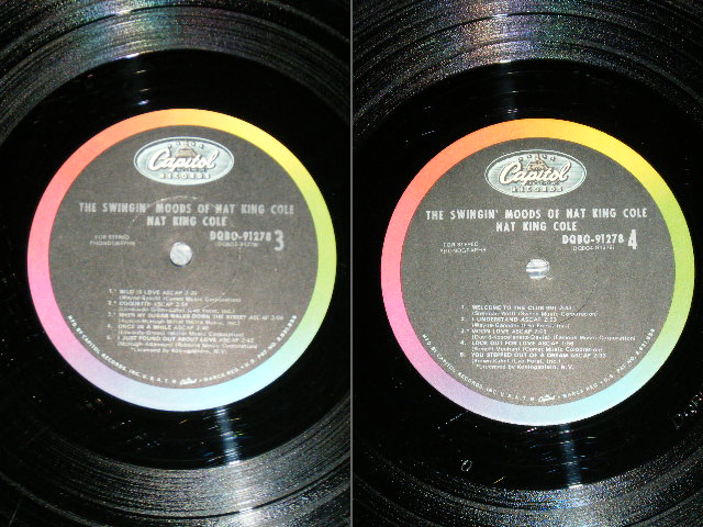 画像: NAT KING COLE  -  THE SWINGIN' MOODS OF NAT KING COLE  ( Ex+/Ex++ Looks:Ex+ ) / 1967 US AMERICA ORIGINAL  "CAPITOL RECORD CLUB Release"1st Press "BLACK with RAINBOW Band with CAPITOL Logo on TOP Label"  Used LP