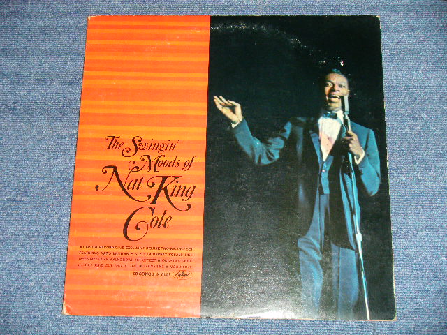 画像: NAT KING COLE  -  THE SWINGIN' MOODS OF NAT KING COLE  ( Ex+/Ex++ Looks:Ex+ ) / 1967 US AMERICA ORIGINAL  "CAPITOL RECORD CLUB Release"1st Press "BLACK with RAINBOW Band with CAPITOL Logo on TOP Label"  Used LP