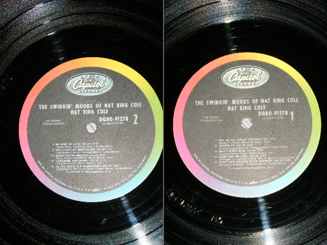 画像: NAT KING COLE  -  THE SWINGIN' MOODS OF NAT KING COLE  ( Ex+/Ex++ Looks:Ex+ ) / 1967 US AMERICA ORIGINAL  "CAPITOL RECORD CLUB Release"1st Press "BLACK with RAINBOW Band with CAPITOL Logo on TOP Label"  Used LP