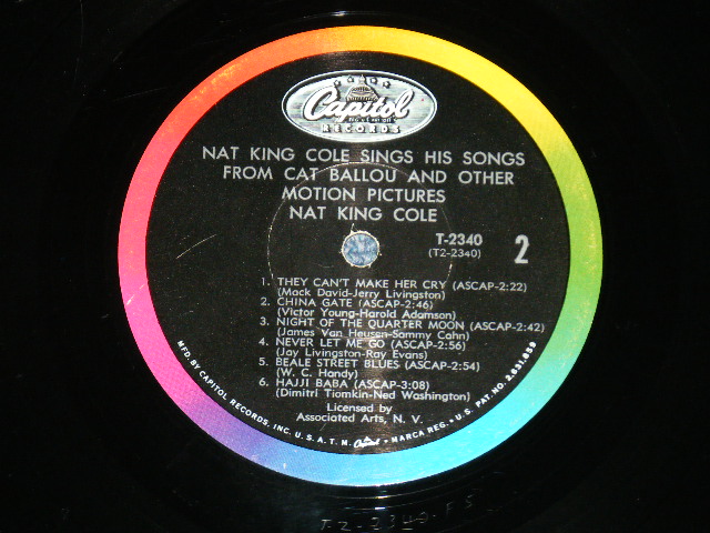 画像: NAT KING COLE  - SINGS HIS SONGS FROM "CAT BALLOU"  ( Ex/Ex+ Looks:Ex : EDSP) / 1965 US AMERICA ORIGINAL 1st Press "BLACK with RAINBOW Band with CAPITOL Logo on TOP Label"  MONO  Used LP