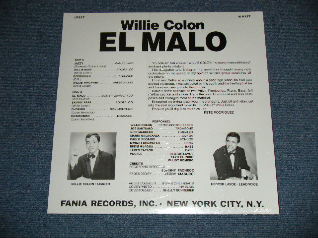 画像: WILLIE COLON - EL MALO  ( SEALED)  /   US AMERICA REISSUE  "BRAND NEW SEALED" LP