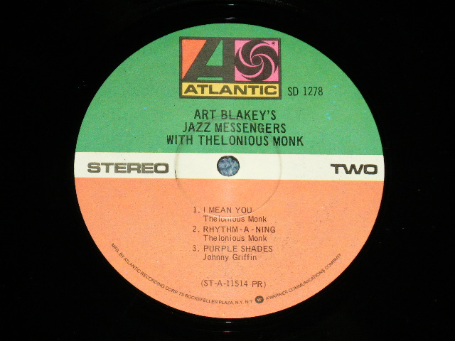 画像: ART BLAKEY's  JAZZ MESSENGERS with THELONIOUS MONK -  ART BLAKEY's  JAZZ MESSENGERS with THELONIOUS MONK( ART BLAKEY And THE JAZZ MESSENGERS and THELONIOUS MONK (MINT-/MINT-)  / 1975 Version US AMERICA  small "75 ROCKFELLER Label"  Used LP 