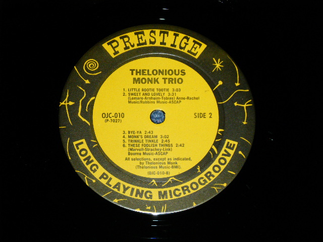 画像: THELONIOUS MONK - THELONIOUS MONK ( MINT-/MINT- ) / US AMERICA Reissue Used  LP with OBI 