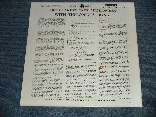 画像: ART BLAKEY's  JAZZ MESSENGERS with THELONIOUS MONK -  ART BLAKEY's  JAZZ MESSENGERS with THELONIOUS MONK( ART BLAKEY And THE JAZZ MESSENGERS and THELONIOUS MONK (MINT-/MINT-)  / 1975 Version US AMERICA  small "75 ROCKFELLER Label"  Used LP 