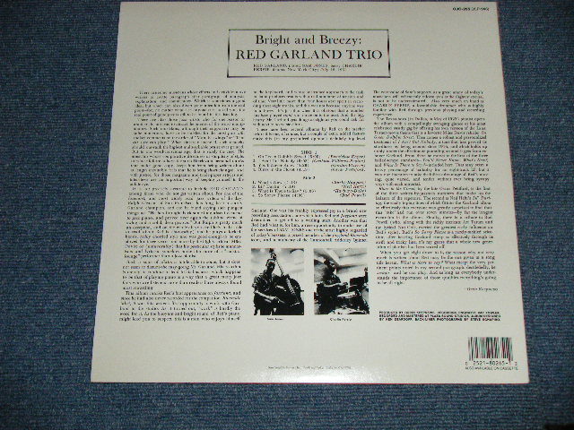 画像: The RED GARLAND TRIO -  BRIGHT AND BREEZY  ( MINT-/MINT-) / 1986 US AMERICA REISSUE Used  LP 