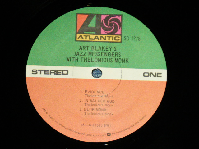 画像: ART BLAKEY's  JAZZ MESSENGERS with THELONIOUS MONK -  ART BLAKEY's  JAZZ MESSENGERS with THELONIOUS MONK( ART BLAKEY And THE JAZZ MESSENGERS and THELONIOUS MONK (MINT-/MINT-)  / 1975 Version US AMERICA  small "75 ROCKFELLER Label"  Used LP 