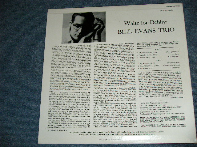 画像: BILL EVANS TRIO - WALTZ FOR DEBBY ( Ex+++/MINT)  / US AMERICA REISSUE Used LP  