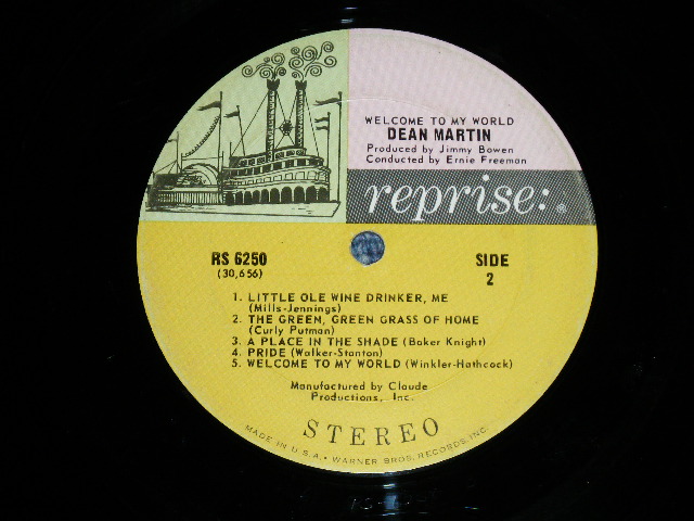 画像: DEAN MARTIN - WELCOME TO MY WORLD ( Ex.Ex+ Looks:Ex  / 1967 US AMERICA ORIGINAL   1st press "MULTI-COLOR Label" STEREO  Used LP