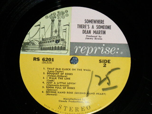 画像: DEAN MARTIN -  SPMEWHERE THERE'S A SOMEONE  ( Ex+/MINT-  BB)  / 1966  US AMERICA ORIGINAL   1st press "MULTI-COLOR Label" STEREO  Used LP