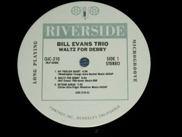 画像: BILL EVANS TRIO - WALTZ FOR DEBBY ( Ex+++/MINT)  / US AMERICA REISSUE Used LP  