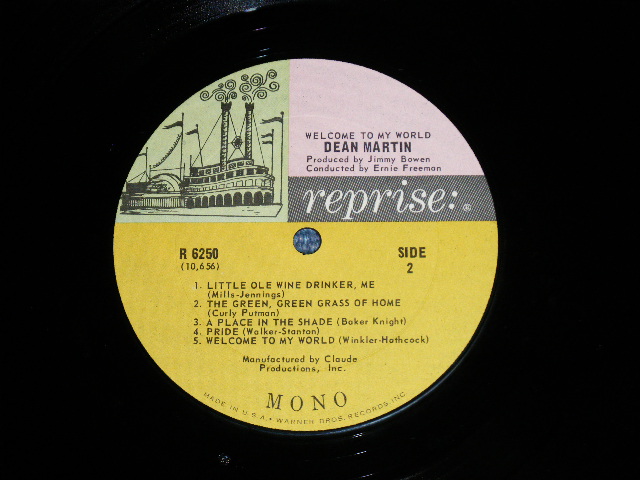 画像: DEAN MARTIN - WELCOME TO MY WORLD ( Ex+++/MINT- / 1967 US AMERICA ORIGINAL   1st press "MULTI-COLOR Label" MONO Used LP