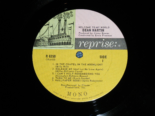 画像: DEAN MARTIN - WELCOME TO MY WORLD ( Ex+++/MINT- / 1967 US AMERICA ORIGINAL   1st press "MULTI-COLOR Label" MONO Used LP