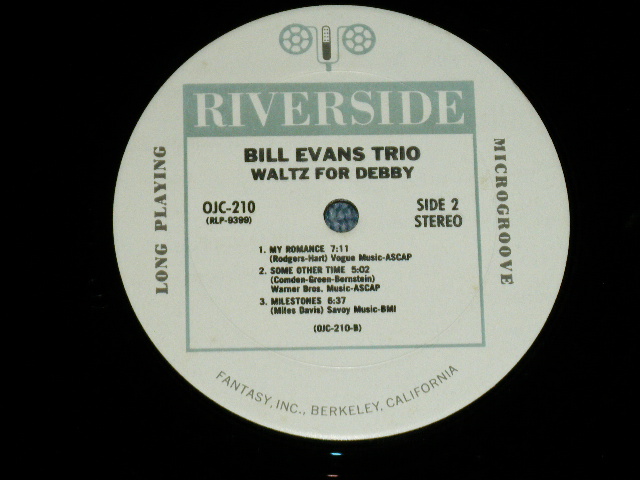 画像: BILL EVANS TRIO - WALTZ FOR DEBBY ( Ex+++/MINT)  / US AMERICA REISSUE Used LP  