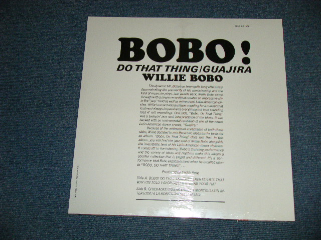 画像: WILLIE BOBO - BOBO! DO THAT THING  ( SEALED ) /  US AMERICA REISSUE "BRAND NEW SEALED"  LP 