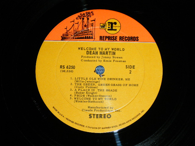 画像: DEAN MARTIN - WELCOME TO MY WORLD ( MINT/MINT ) / 1968 Version US AMERICA ORIGINAL  2nd press "TWO-COLOR Orange & Brown  Label" STEREO  Used LP