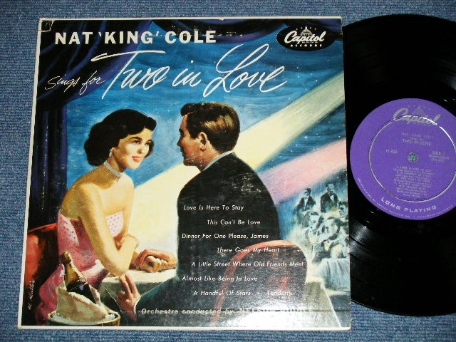 画像1: NAT KING COLE - SINGS TWO IN LOVE ( Ex+/Ex++) / 1953 US AMERICA ORIGINAL  1st Press "PURPLE Label "  "1st Press WHITE CAPITOL Logo on Front Top Cove" MONO  Used 10" L