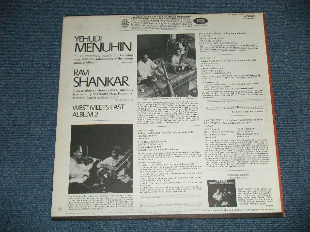 画像: RAVI SHANKAR / YAHUDI MENUHIN - WEST MEETS EAST ALBUM 2 ( Ex+++/Ex+++): EDSP   / 1968 US AMERICA  ORIGINAL Used LP